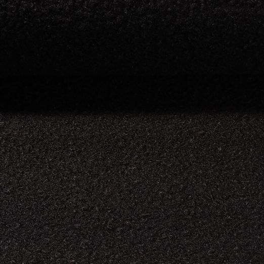 Tissu manteau Erni - Bouclette Uni Noir
