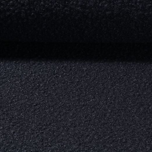 Tissu manteau Erni - Bouclette Uni Bleu marine