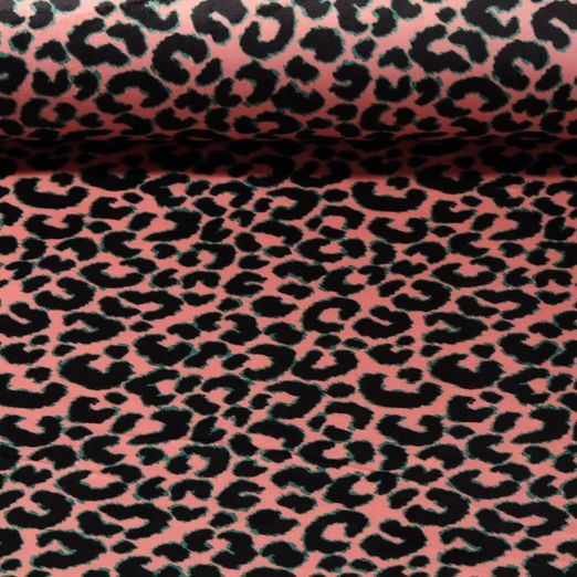 Samt - Digitaldruck Gepard Rosa