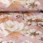 Velours - Impression digitale Fleurs Rose