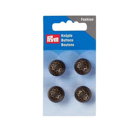 PRYM Bouton avec oeillet demi-sphère 15 mm noir/bronze PRYM Bouton avec oeillet demi-sphère 15 mm noir/bronze