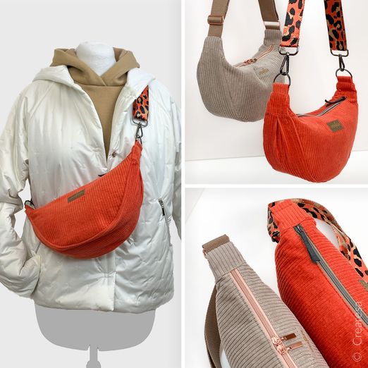 Schultertasche - Moon Bag Luna Mini - Schnittmuster eBook