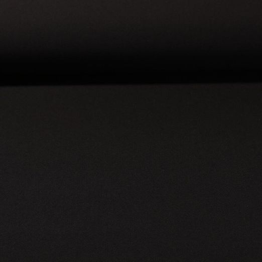 Tissu pantalon - Uni Noir Élasticité transversale