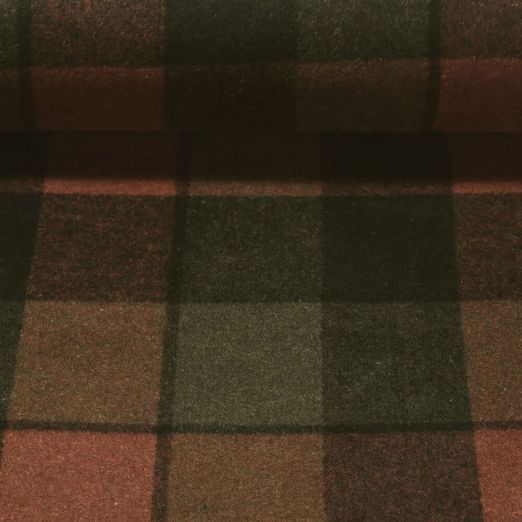 Tissu mode - Carreaux Vert olive