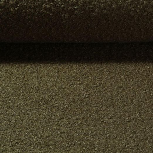 Mantelstoff Erni - Boucle Uni Olive