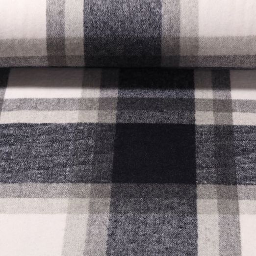 Tissu mode - Carreaux Bleu marine foncé