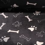 Polaire ultra douce - Double face Patte et os Noir