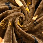 Kuschelfleece - Doubleface Pfoten und Knochen Braun Kuschelfleece - Doubleface Pfoten und Knochen Braun