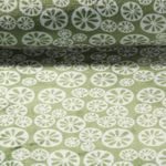 Kuschelfleece - Doubleface Blumen Grün