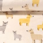 Kuschelfleece - Doubleface Alpakas Ecru
