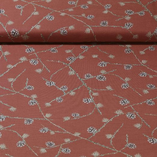 Coton Gütermann - Collection Modern Comfort - Pommes de pin Terracotta