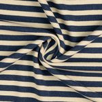 Felpa – Righe vintage blu ecru 10 mm Felpa – Righe vintage blu ecru 10 mm