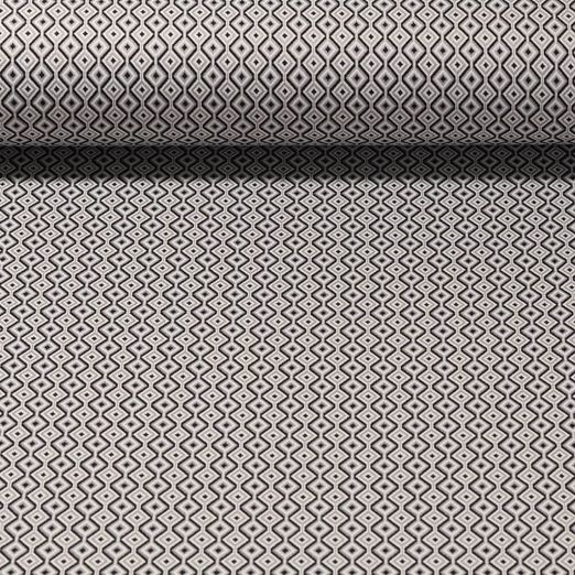Jacquard Jersey - Rautenmuster Grau