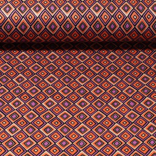 Jersey romanite - Losanges Orange