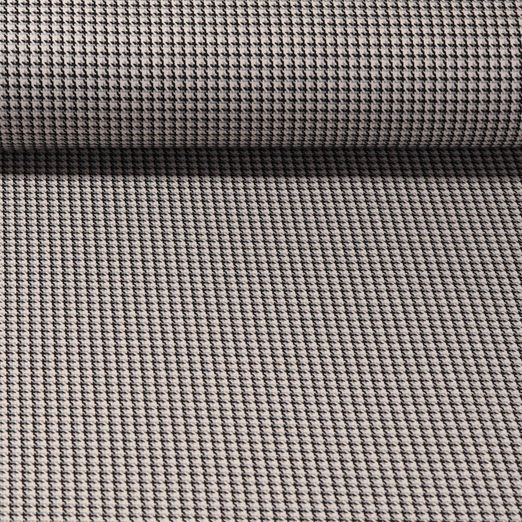 Tissu mode - Jacquard Petit pied-de-poule Blanc Noir