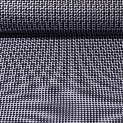 Tissu mode - Jacquard Petit pied-de-poule Bleu