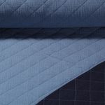 Mousseline de coton - Arthur - Matelassé Jeans Bleu marine foncé 35mm