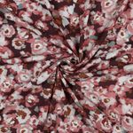 Viskose Popeline - Stretch Blumen Rot Viskose Popeline - Stretch Blumen Rot