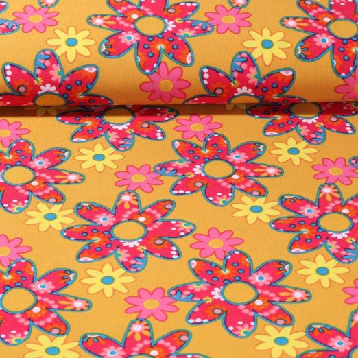 Tissu de carnaval - Flower Power Curry
