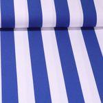 Tissu de carnaval - Grosses rayures Bleu Blanc