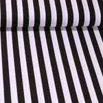 Faschingsstoff -  Streifen Schwarz Weiß