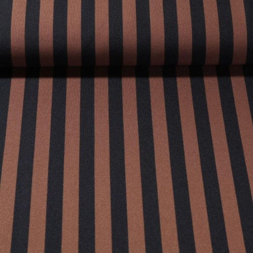 Tissu de carnaval - Rayures Brun Noir