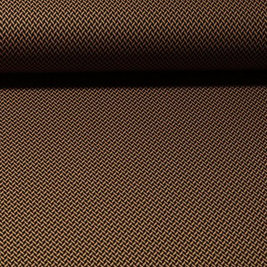 Tissu mode - Jacquard Motif de tressage Ocre