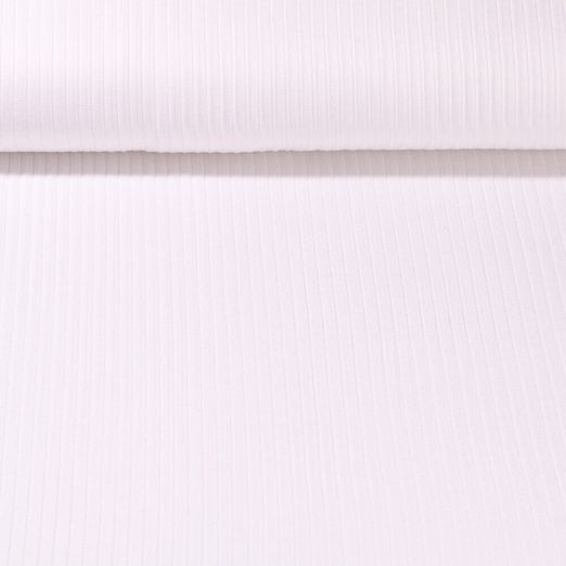 Jersey Viscose Côtelé Colette - Blanc