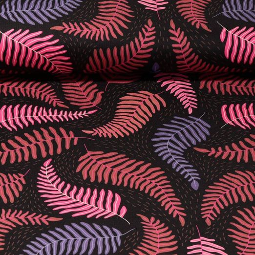 Albstoffe Performance Kollektion - Fantastic Fern Schwarz