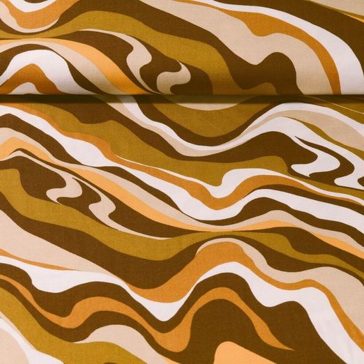 Viscose - Twill Vagues Cuivré