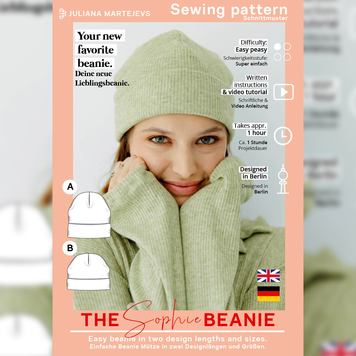 Beanie - The Sophie Beanie - Schnittmuster eBook-6 Beanie - The Sophie Beanie - Schnittmuster eBook-6