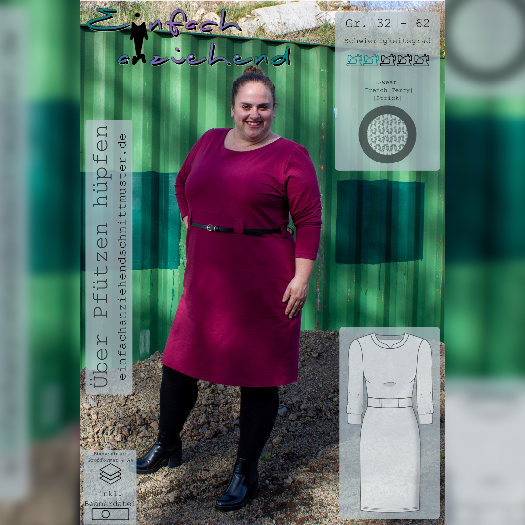 Kleid - Über Pfützen hüpfen - Schnittmuster eBook-1 Kleid - Über Pfützen hüpfen - Schnittmuster eBook-1