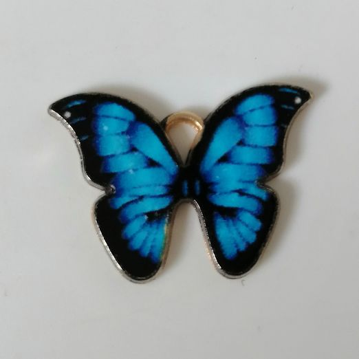 Charm - Anhänger - Schmetterling blau - 1 Stück