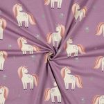 Jersey - Eenhoorns Glitter Mauve Yarndyed Jersey - Eenhoorns Glitter Mauve Yarndyed