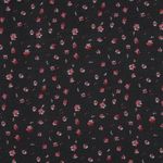 Chiffon - Blommor Svart Rosa Chiffon - Blommor Svart Rosa