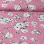 Tissu voile chiffon - Roses Rose