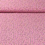 Tissu voile chiffon - Petites fleurs Rose