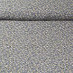 Tissu voile chiffon - Petites fleurs Gris