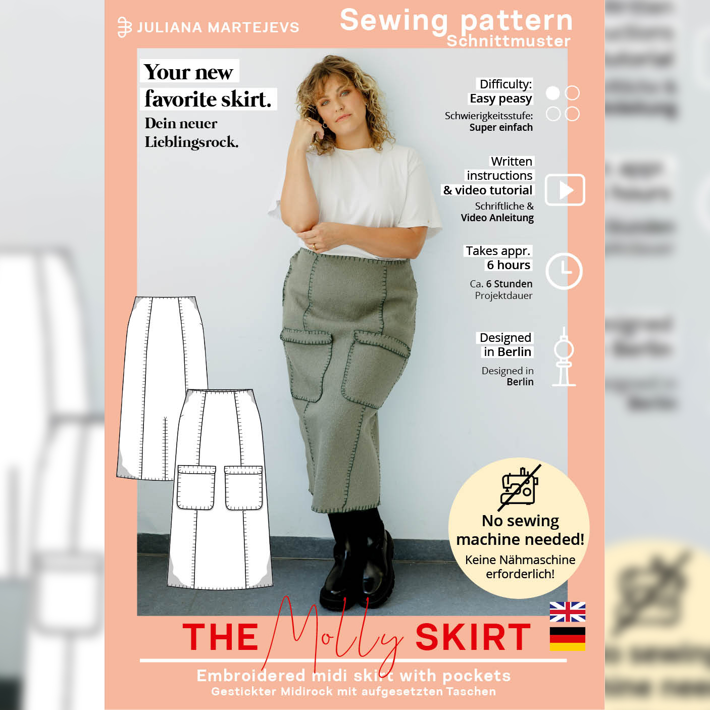 Rock - The Molly Skirt - Schnittmuster eBook-8 Rock - The Molly Skirt - Schnittmuster eBook-8