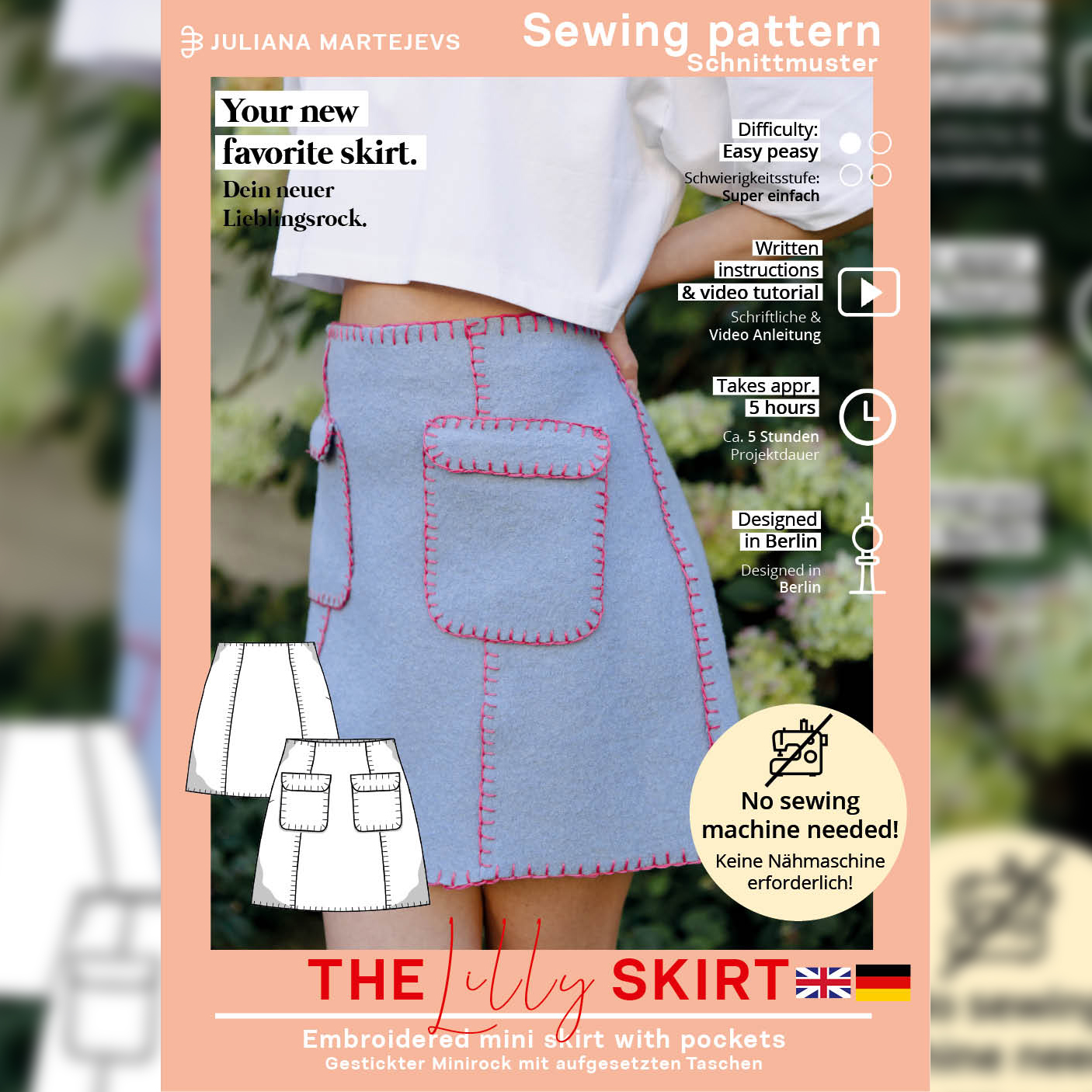 Rock - The Lilly Skirt - Schnittmuster eBook-6 Rock - The Lilly Skirt - Schnittmuster eBook-6