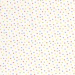 Popeline Coton - Fleurs Colorées sur Blanc Popeline Coton - Fleurs Colorées sur Blanc