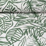 Toile canevas - Feuilles peintes Beige Vert