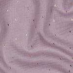 Mussola di cotone - Doppia garza Ministriche Foilprint Gold Old Lilac