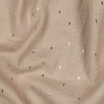 Mussola di cotone - Doppia garza Ministriche Foilprint Oro Beige