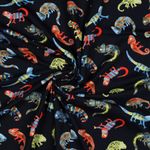 Jersey - Digitální tisk Barevní chameleóni na námořnické modři Jersey - Digitální tisk Barevní chameleóni na námořnické modři