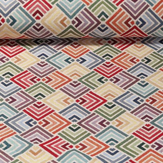 Gobelin - Grafik Diamants Beige Multicolore