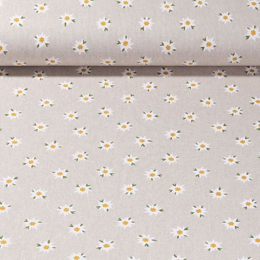 Canvas - Edelweiß Leinenlook Beige