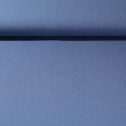 Tissu en coton bio Ilvi - Uni Bleu jeans