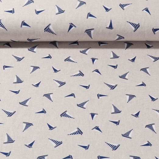 Toile canevas - Maritime Voiliers Beige