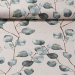 Beschichteter Canvas - Eukalyptus Leinenlook Beige